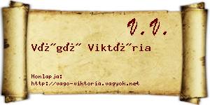 Vágó Viktória névjegykártya