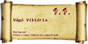 Vágó Viktória névjegykártya